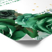 Green Princess Quinceañera 10 Tische Sitzplan Poster (Ecke)