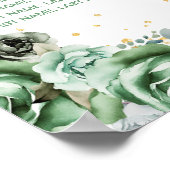 Green Princess Quinceañera 8 Tische Sitzplan Poster (Ecke)