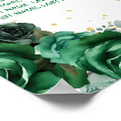 Green Princess Quinceañera 8 Tische Sitzplan Poster (Ecke)