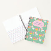 Green Princess Unicorn Girl's Write & Zeichn Story Notizblock (Innenseite)