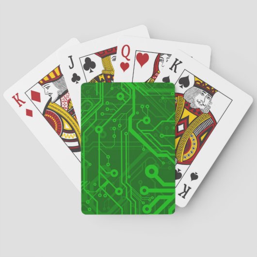 Green Printed Circuit Board Pattern Spielkarten (Rückseite)