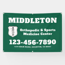 Green Promotional Business Banner with Logo