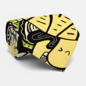 Green Psychedelic Kawaii Forest Leaf Funny Cool Krawatte (Gerollt)