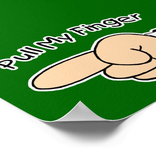 Green Pull My Finger Poster (Ecke)