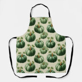 Green Pumpkin Autumn Zuhause Design Throw Kissen Schürze (Vorderseite)