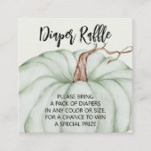 Green Pumpkin Baby Dusche Windelwanne Begleitkarte (Vorderseite)