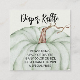 Green Pumpkin Baby Dusche Windelwanne Begleitkarte