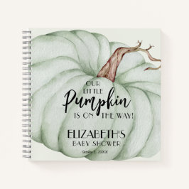 Green Pumpkin Baby Showbook Notizblock