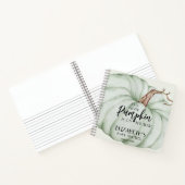 Green Pumpkin Baby Showbook Notizblock (Innenseite)