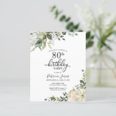 Green Pumpkin Budget 80. Geburtstag Einladung (Stehend Vorderseite)