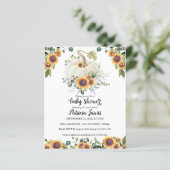 Green Pumpkin Budget Baby Dusche Einladung (Stehend Vorderseite)