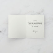 Green Pumpkin Fall Baby Dusche Dankeskarte (Innenseite)