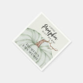 Green Pumpkin Fall Baby Dusche Serviette (Ecke)