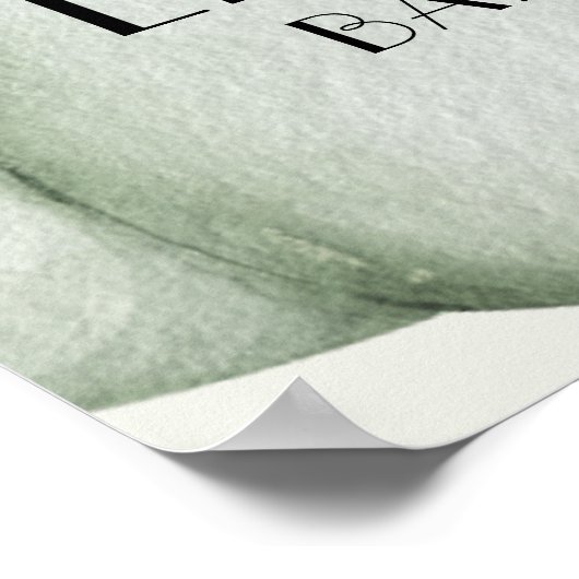 Green Pumpkin Fall Baby Dusche Willkommen Poster (Ecke)