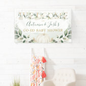 Green Pumpkin Fall Coed Baby Dusche Willkommen Banner (Insitu)