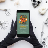 Green & Pumpkin Trick oder Treat Halloween-Party Einladung