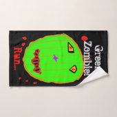 Green Pumpkin Zombie Halloween Badetücher Set (Handtuch)