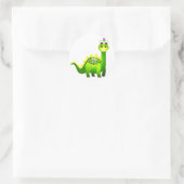 Green Punk Dino Runder Aufkleber (Tasche)