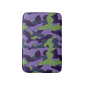 Green Purple and Blue Camo abstract Badematte (Vorderseite Vertikal)