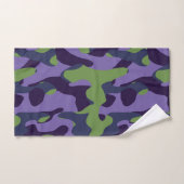 Green Purple and Blue Camo abstract Badhandtuch Set (Handtuch)