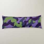 Green Purple and Blue Camo abstract Seitenschläferkissen (Rückseite)