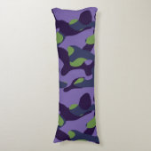 Green Purple and Blue Camo abstract Seitenschläferkissen (Vorderseite Vertikal)