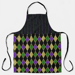 GREEN PURPLE GOLD MARDI GRAS PATTERNS SCHÜRZE