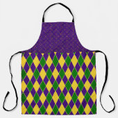 GREEN PURPLE GOLD MARDI GRAS PATTERNS SCHÜRZE (Vorderseite)