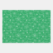 GREEN PURPLE YELLOW MARDI GRAS THEMES GESCHENKPAPIER SET (Vorderseite 2)