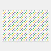 GREEN PURPLE YELLOW MARDI GRAS THEMES GESCHENKPAPIER SET (Vorderseite 3)