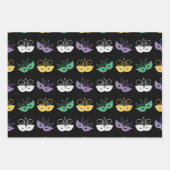 GREEN PURPLE YELLOW MARDI GRAS THEMES GESCHENKPAPIER SET (Vorderseite 3)