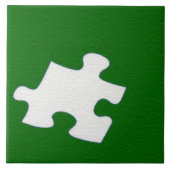 Green Puzzle Piece Tile Fliese (Vorderseite)