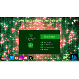 Green QR Code Business Cards 22 Pack mit 100 Visitenkarte