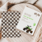 Green Quad Bike 2. Geburtstag Einladung