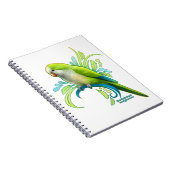 Green Quaker Parrot Notizblock (Rechte Seite)