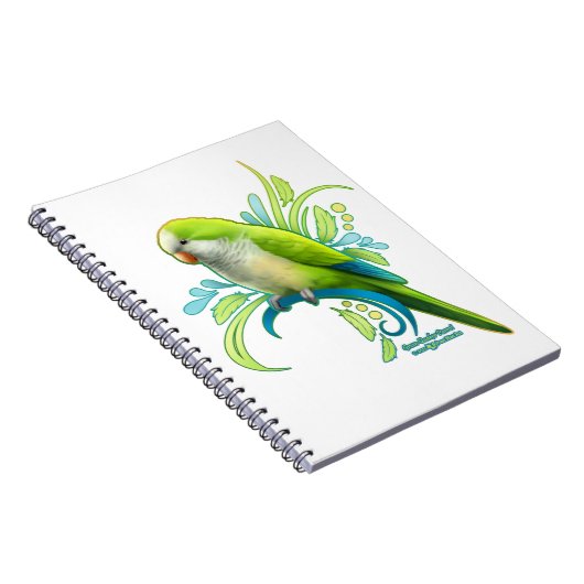 Green Quaker Parrot Notizblock (Rechte Seite)