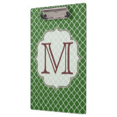 Green Quarterfolie Latti Monogram Clip Board Klemmbrett (Links)
