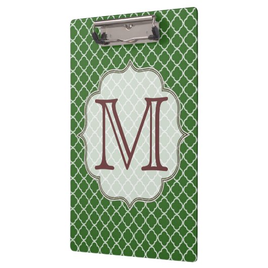 Green Quarterfolie Latti Monogram Clip Board Klemmbrett (Links)
