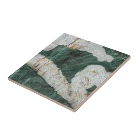 Green Quartzite Crystal Gemstone Print Fliese (Seite)