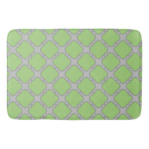 Green Quatrefoil Badematte