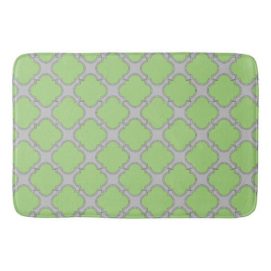 Green Quatrefoil Badematte (Vorderseite)