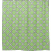 Green Quatrefoil Duschvorhang (Vorderseite)