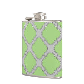 Green Quatrefoil Flachmann (Links)