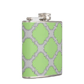 Green Quatrefoil Flachmann (Rechts)