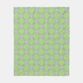 Green Quatrefoil Fleecedecke (Vorderseite)