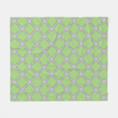 Green Quatrefoil Fleecedecke (Vorderseite (Horizontal))