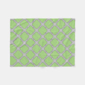 Green Quatrefoil Fleecedecke (Vorderseite (Horizontal))