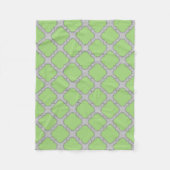 Green Quatrefoil Fleecedecke (Vorderseite)