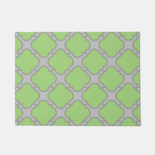 Green Quatrefoil Fußmatte (Vorderseite)