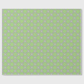 Green Quatrefoil Geschenkpapier (Flach)